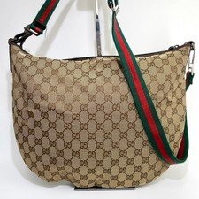 Gucci GG Canvas Shoulder Bag Sherry Line 001 3311 Crossbody Vintage Beige Brown