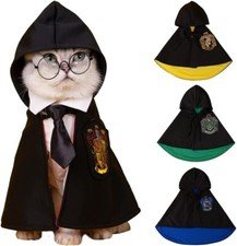 Halloween Dog Cat Costume Cape: Pet Wizard Apparels Cosplay Costume Set Medium