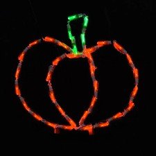 Halloween Fall Season Small Pumpkin LED Outdoor Decoration Wireframe 14"