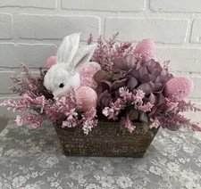 Handcrafted Easter Bunny Floral Arrangement