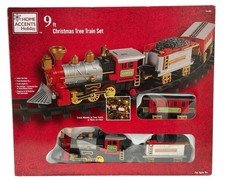 Home Accents Holiday Christmas Tree Train Set 9 Ft Track Mount To Tree Trunk