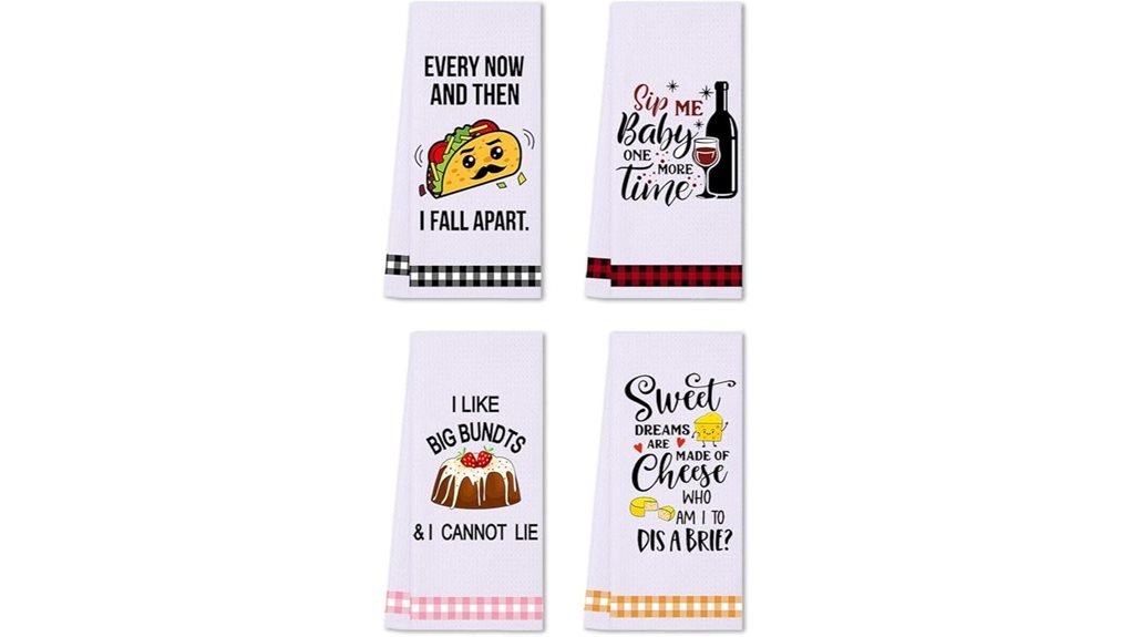 humorous kitchen towel set