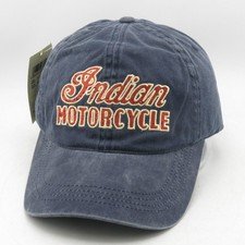 Indian Motorcycle Baseball Cap Men's Adjustable Navy Blue Embroidered Logo