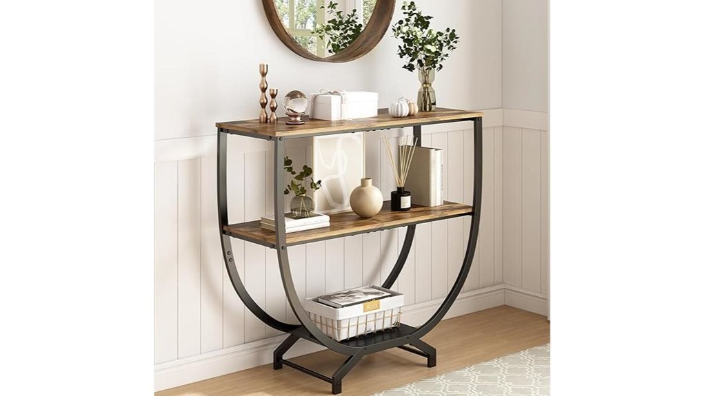 industrial storage console table