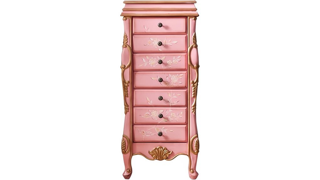 jewelry armoire with mirror