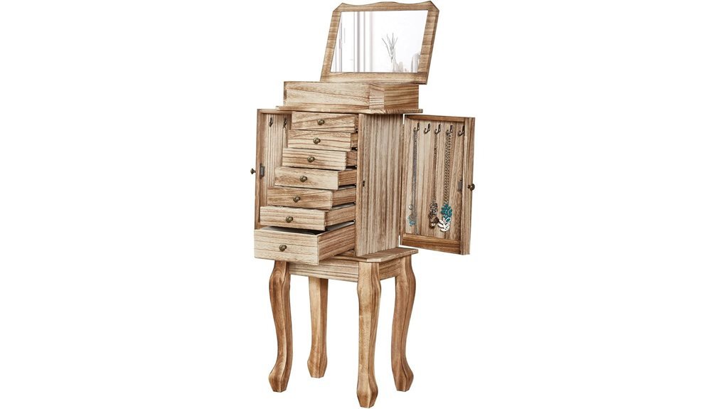 jewelry storage with mirror