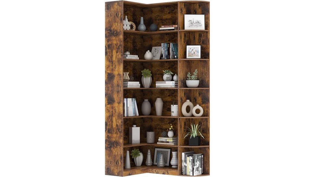 l shaped corner bookcase