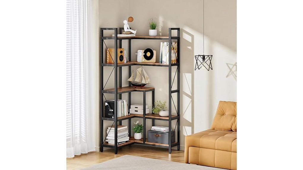 l shaped corner bookshelf