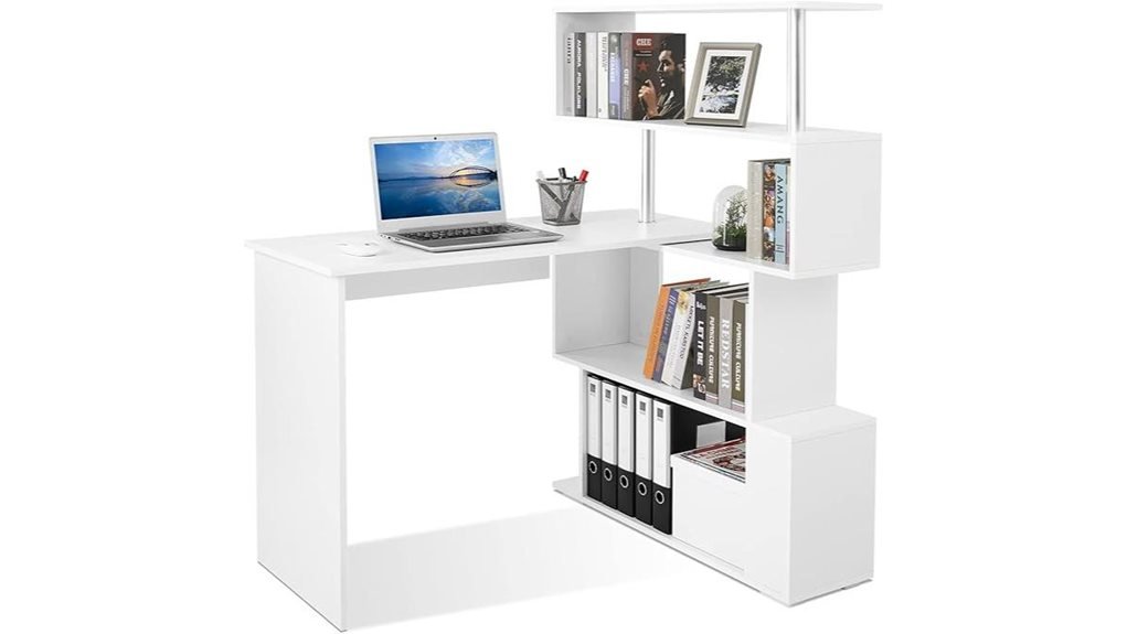 l shaped desk with storage