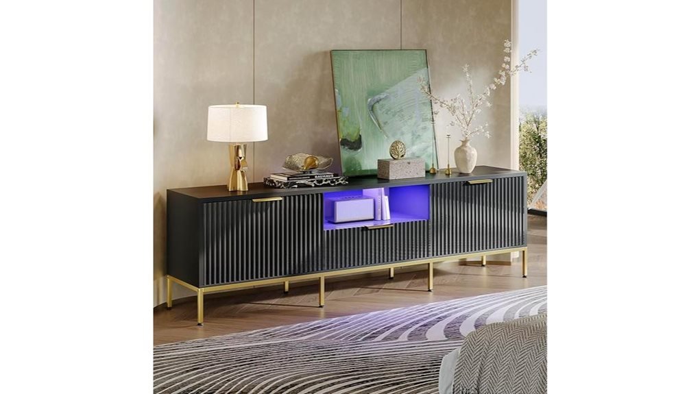 led illuminated tv stand