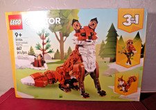LEGO Creator 3 in 1 Forest Animals: 31154 Red Fox Squirrel Owl 667 Pieces Damage