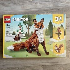LEGO Creator 3 in 1 Forest Animals: Red Fox 31154 Building Toy Transforms to Owl