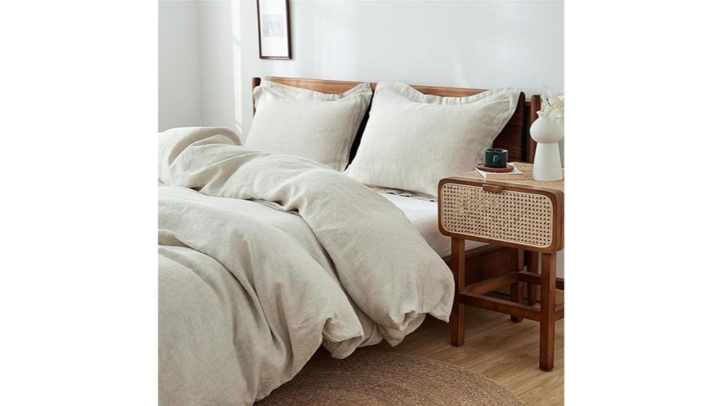 linen king duvet set