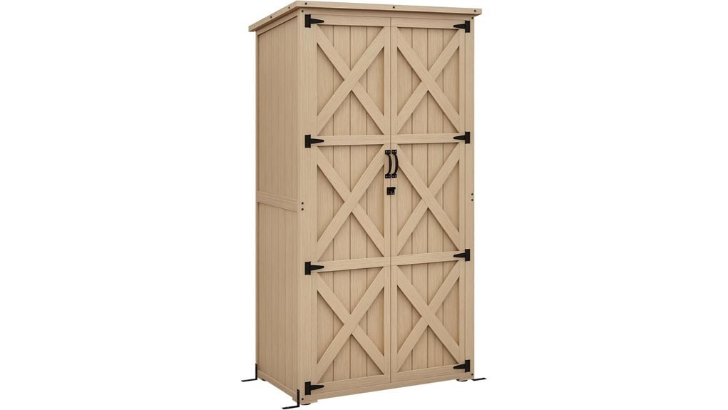 lockable wooden garden shed
