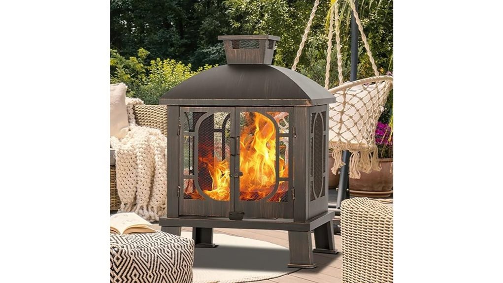 metal chiminea fire pit
