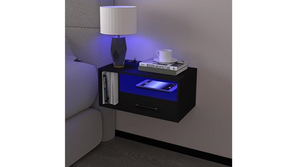 modern bedside charging station