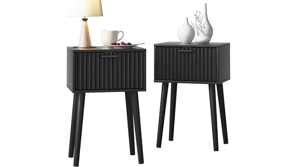 modern bedside nightstand set