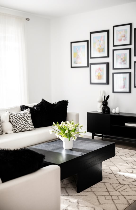 modern easter photo display