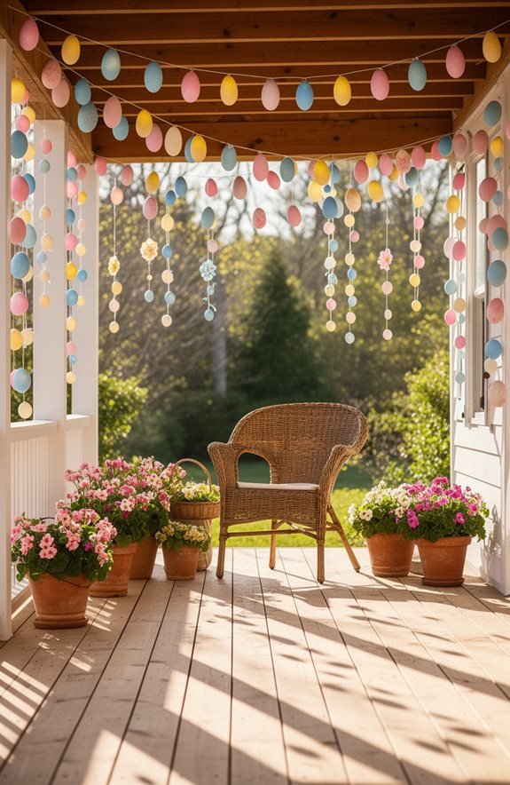 modern egg garlands decoration