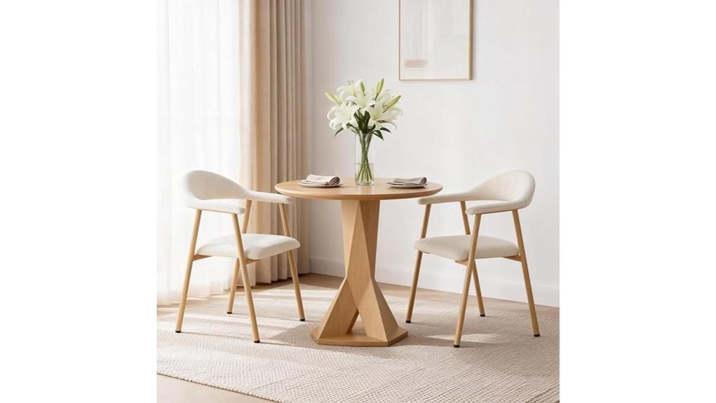modern linen dining chairs