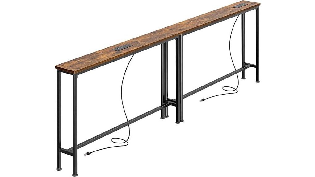 narrow console table with outlet
