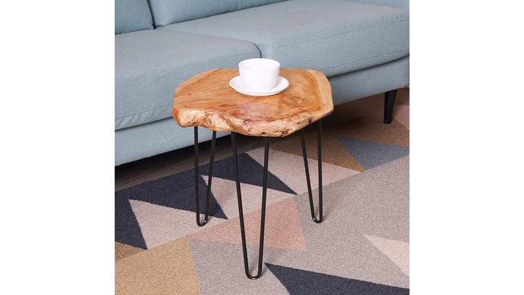 natural edge hairpin table