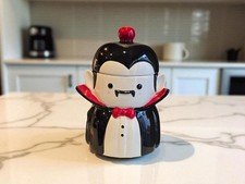 New Halloween Spooky Ceramic Dracula Vampire Cookie Jar Decorative Figurine
