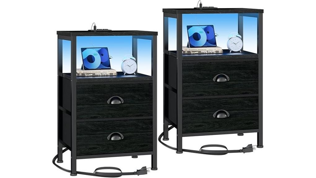 nightstands with charging station