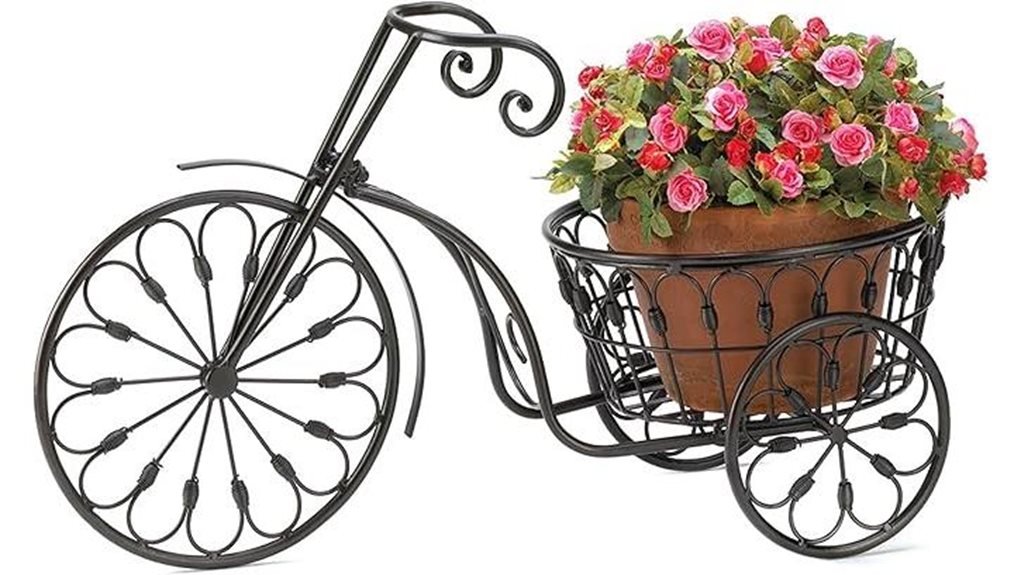 nostalgic garden bicycle stand