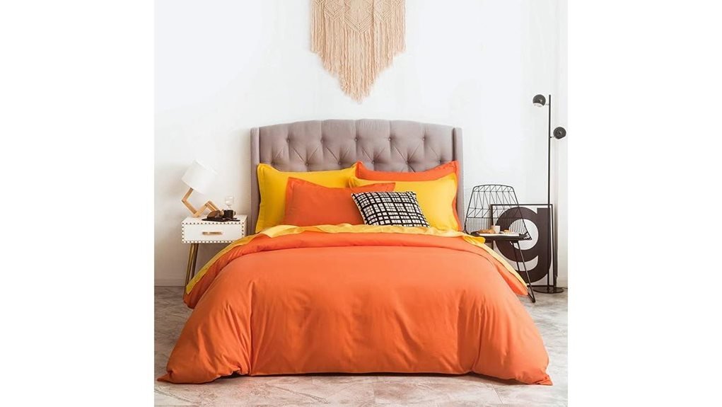 orange queen duvet set