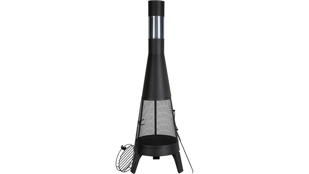 outdoor wood burning chiminea