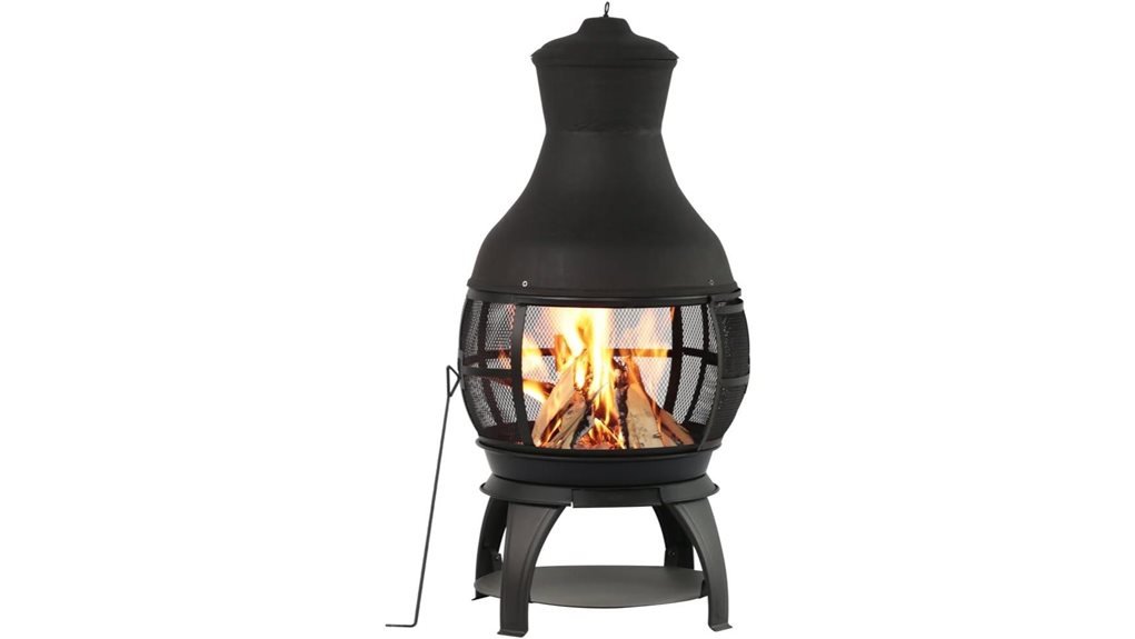 outdoor wood burning fireplace