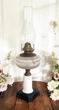 Pattern Glass Oil Lamp Late 1800s