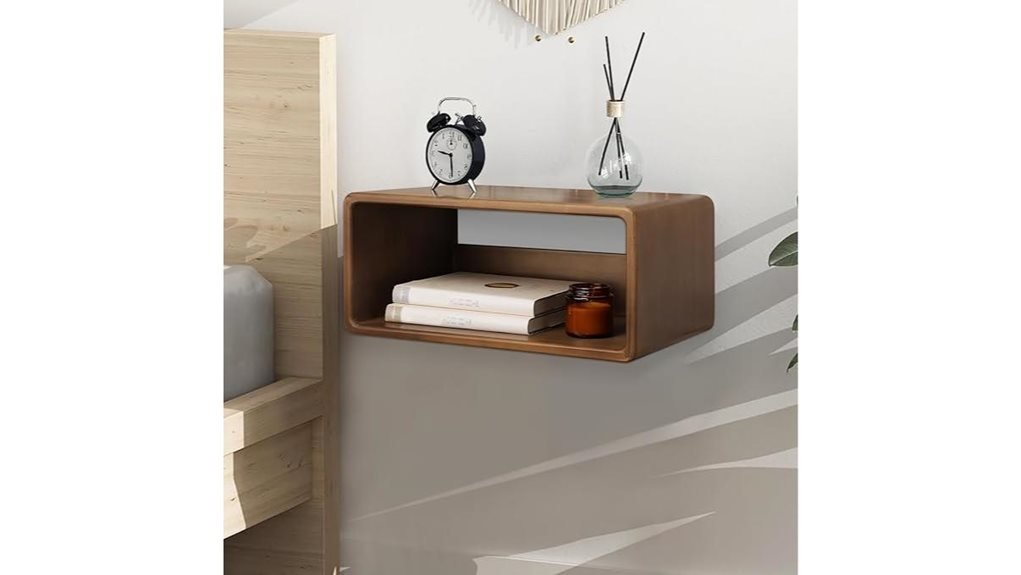 pine wood wall shelf