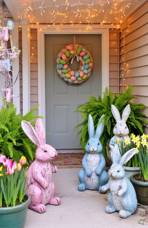playful outdoor easter decorations