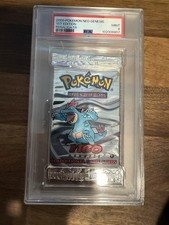 Pokemon 2000 WOTC 1st Edition Neo Genesis Feraligatr Sealed Booster Pack PSA 9