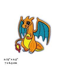 Pokemon Charizard Fire Type Embroidered Iron On Patch