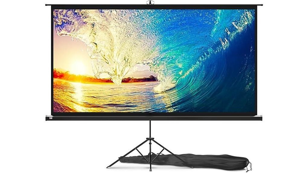 portable projector screen setup