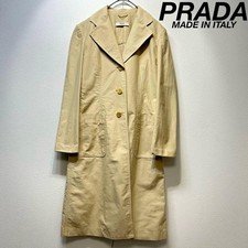 PRADA Beige A-line flare design Chester coat size 38