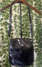 PRADA Black Nylon Leather Shoulder Crossbody Bag Vintage Authentic