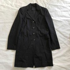 PRADA Coat 85cm Length Archive Black Nylon Vintage 90s