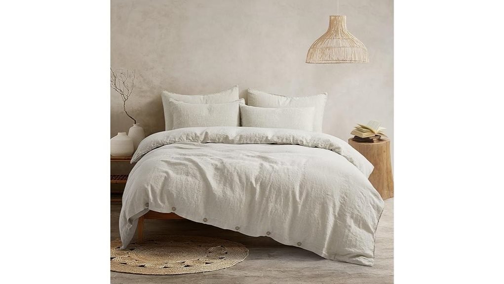 queen flax linen duvet