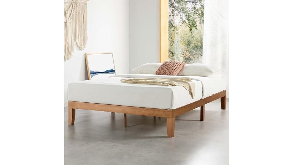 queen wood platform bed