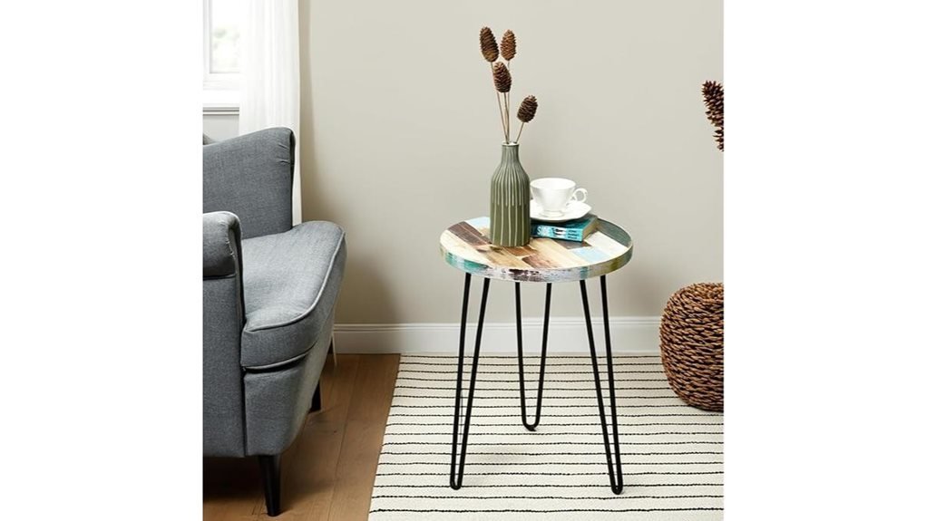 reclaimed wood side table