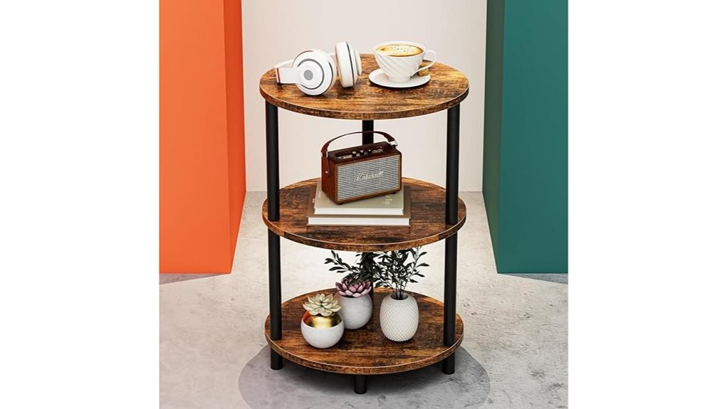 rustic brown accent table