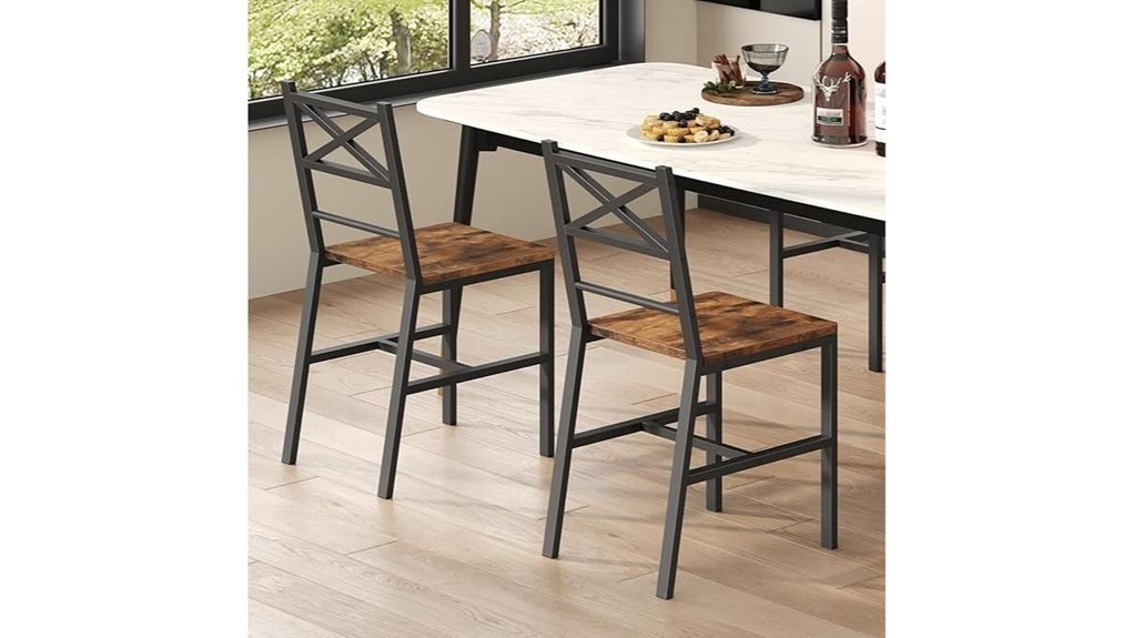 rustic wooden dining chairs