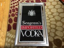 SEAGRAMS VODKA Bar Vintage Advertising Mirror- Great!