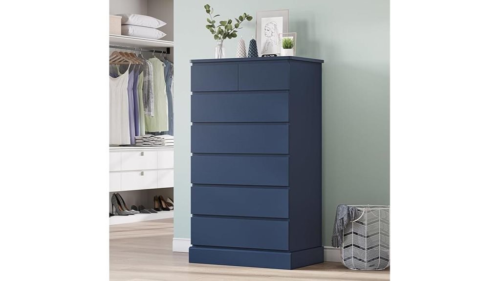 seven drawer tall dresser