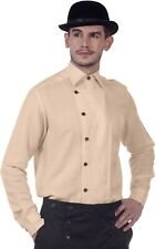 Shirt Steampunk Victorian Cosplay Costume Mens Side-Button Shirt