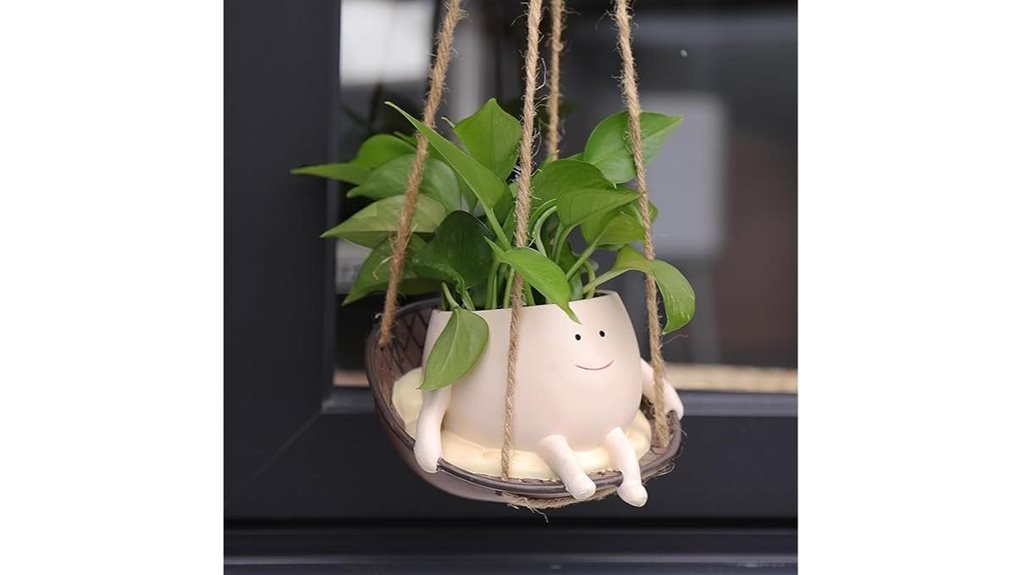 smiling swing chair planter